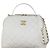 Bolsa Bowling Chanel em couro de bezerro envelhecido branco