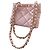 Timeless Borsa Shopping Tote Chanel CC Logo Matelasse Lambskin Chain Rosa - vista 13