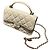 Borsa a patta porta-cellulare Chanel in pelle d'agnello matelassé beige e marrone con catena e hardware light gold, 2023 - vista 4