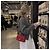 Bolso Chanel Classic Flap de charol rojo chevron Roja - vista 3