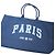 ANINE BING Leo canvas tote Paris University - blue washed - vista 3