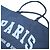 ANINE BING Leo canvas tote Paris University - blue washed - vista 7