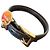 Pulsera Prada de piel negra con charm de logo Negro