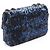 Borsa a tracolla Chanel Mini Matelassé 20 Nero Blu - vista 2