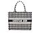Bolso Tote Christian Dior Medium Houndstooth Negro Blanco