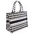 Bolso Tote Christian Dior Medium Houndstooth Negro Blanco - vista 2