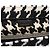 Bolso Tote Christian Dior Medium Houndstooth Negro Blanco - vista 4