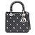 Bolso 2-Way Lady Dior de Christian Dior Negro Blanco Azul