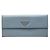 Prada Blue Saffiano Continental Long Wallet Light blue