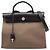Hermès Brown Toile Herbag Zip 31 Castaño Marrón claro