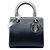 Autre Marque Dior Silver Medium Ombre Metallic Patent Microcannage Lady Dior Plata