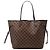 Louis Vuitton Brown Damier Ebene Neverfull MM Castaño