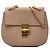 Chloé Drew Crossbody de piel de cordero granulada marrón Small Castaño Carne