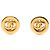 Chanel Gold CC vergoldete Clip-On Ohrringe Golden
