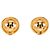 Chanel Gold CC vergoldete Clip-On Ohrringe Golden - Ansicht 2