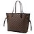 Louis Vuitton Brown Damier Ebene Neverfull MM Castaño - vista 2
