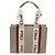 mala Woody Tote Medium em Lona Bege Chloé