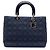 Autre Marque Dior Blue Large Denim Cannage Lady Dior Bleu Bleu Marine