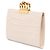 Clutch Alexander McQueen in pelle di vitello embossed croc bianca con chiusura a teschio Bianco Crudo - vista 2