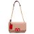 Borsa a tracolla Valentino VLock in pelle marrone Medium Carne