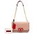 Borsa a tracolla Valentino VLock in pelle marrone Medium Carne - vista 7