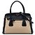 Prada Satchel aus Canvas mit Saffiano-Lederbesatz, beige bicolor