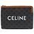 Céline Clutch Celine Small Triomphe de lona revestida marrón Castaño Marrón oscuro