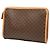 Céline Celine Brown Macadam Coated Canvas Clutch Braun - Ansicht 2