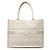 Autre Marque Bolso Book Tote Dior Gray Medium de lona bordada Oblique Castaño