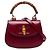 Bamboo Bolsa Gucci Red Mini Calfskin Web 1947 com alça de bambou Vermelho Bordeaux