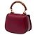 Bamboo Bolsa Gucci Red Mini Calfskin Web 1947 com alça de bambou Vermelho Bordeaux - vista 2