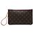 Louis Vuitton Brown Monogram Neverfull Pouch MM Braun