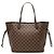 Louis Vuitton Brown Damier Ebene Neverfull MM Castaño