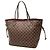 Louis Vuitton Brown Damier Ebene Neverfull MM Castaño - vista 2