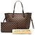 Louis Vuitton Brown Damier Ebene Neverfull MM Castaño - vista 7