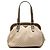Céline Bolsa Celine Beige Macadam Canvas com borla e fecho Bege