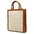 Céline Celine Brown Small Canvas Vertical Cabas Satchel Marrom Bege - vista 2