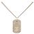 Collar con colgante de placa militar acolchada de latón CC plateado Chanel Plata - vista 2
