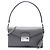 Bolso Satchel Prada Mini Saffiano Lux Sound Lock Gris Castaño