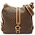 Céline Borsa a tracolla Celine Brown Macadam Coated Canvas Marrone