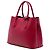Prada Sac Satchel Double en Cuir Saffiano Rouge Medium - vue 2