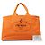 Bolso Tote Prada Orange Large Canvas Canapa Logo Naranja - vista 7