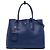 Prada Blue Large Saffiano Cuir Double Satchel Bleu