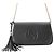 Gucci Soho Chain Flap Crossbody in pelle di vitello nera Medium Nero