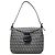 Fendi Gray Zucchino Canvas Double Flap Mamma Marrone