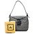 Fendi Gray Zucchino Canvas Double Flap Mamma Marrone - vista 8