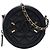 Chanel Black Caviar CC Filigree Runde Clutch mit Kette Schwarz
