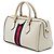 Bolsa de mão Gucci Ophidia com alça superior em couro de bezerro branco tamanho Medium - vista 2