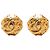 Orecchini a clip rotondi placcati oro Chanel Gold CC D'oro