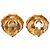 Orecchini a clip rotondi placcati oro Chanel Gold CC D'oro - vista 2